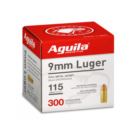 Střelivo Aguila 9 mm Luger FMJ 115gr, sypané po 300 ks